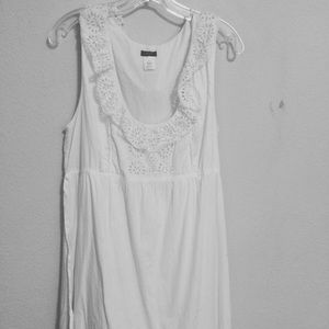 Jcrew white eyelet detail dress